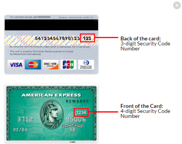 Credit Card Numbers And Security Codes